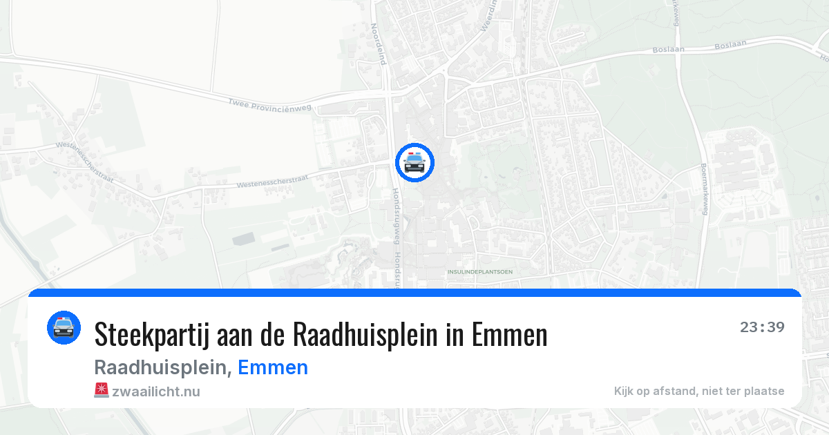 Steekpartij aan de Raadhuisplein in Emmen — 18 jul 2026
