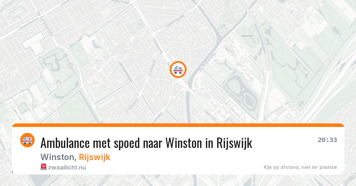 Ambulance met spoed naar Winston in Rijswijk — 18 mei 2026