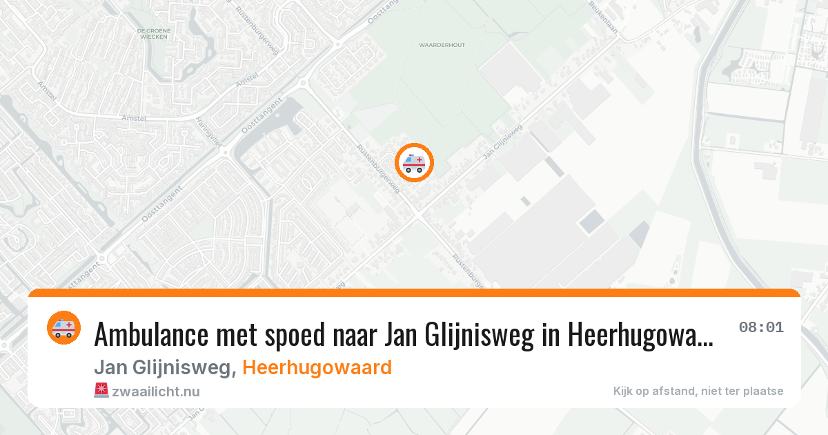 Ambulance met spoed naar Jan Glijnisweg in Heerhugowaard — 26 jul 2026