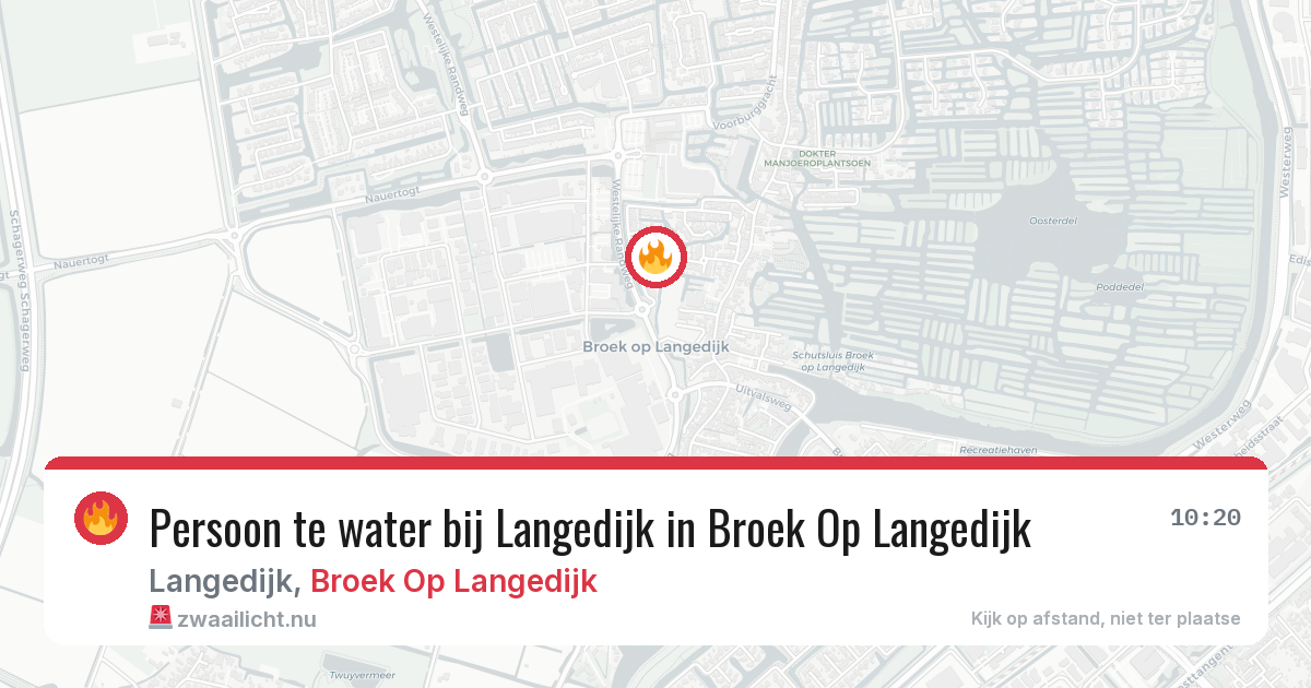Persoon te water bij Langedijk in Broek Op Langedijk — 20 jul 2026