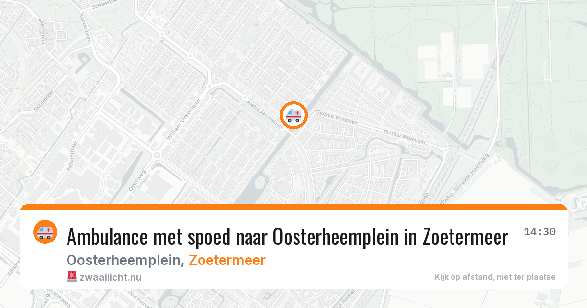 Ambulance met spoed naar Oosterheemplein in Zoetermeer — 15 jul 2026