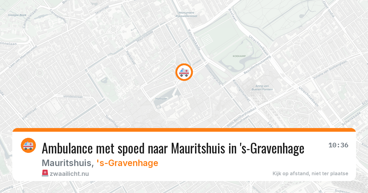 Ambulance met spoed naar Mauritshuis in 's-Gravenhage — 15 mrt 2026