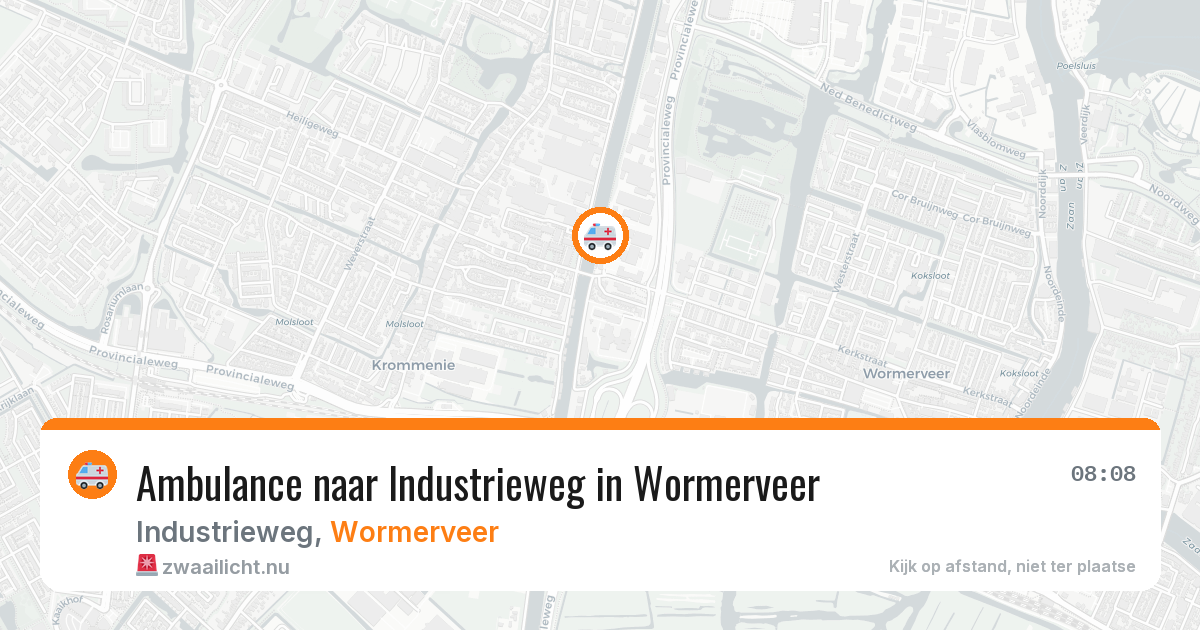 Ambulance naar Industrieweg in Wormerveer — 21 jul 2026