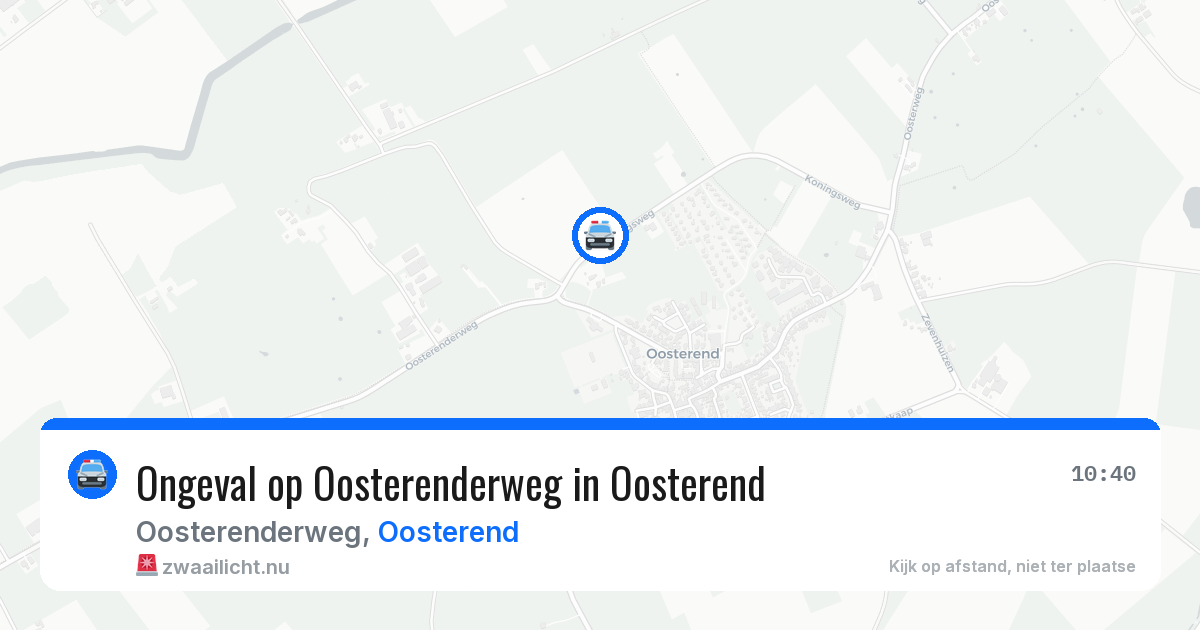 Ongeval op Oosterenderweg in Oosterend — 16 mei 2026