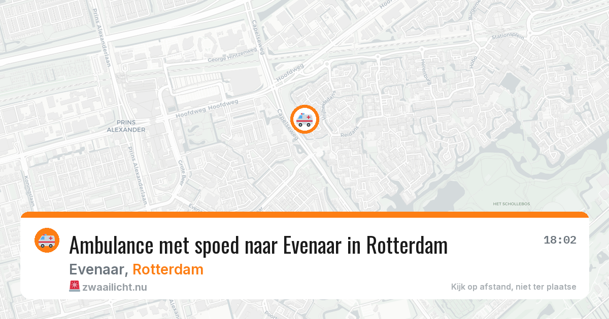 Ambulance met spoed naar Evenaar in Rotterdam — 20 jul 2026