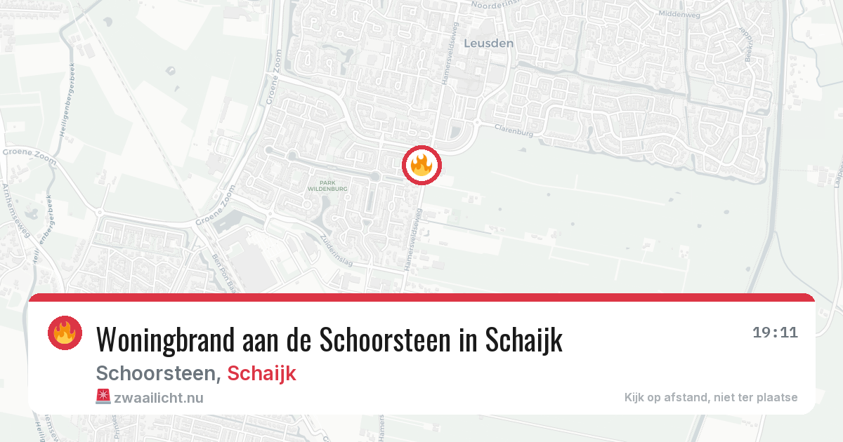 Woningbrand aan de Schoorsteen in Schaijk — 20 jan 2026