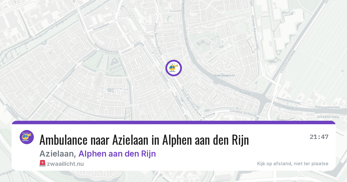 Ambulance naar Azielaan in Alphen aan den Rijn — 25 mrt 2026