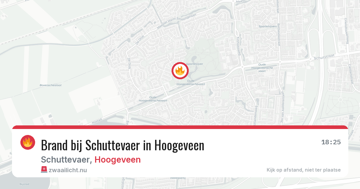 Brand bij Schuttevaer in Hoogeveen — 23 mrt 2026