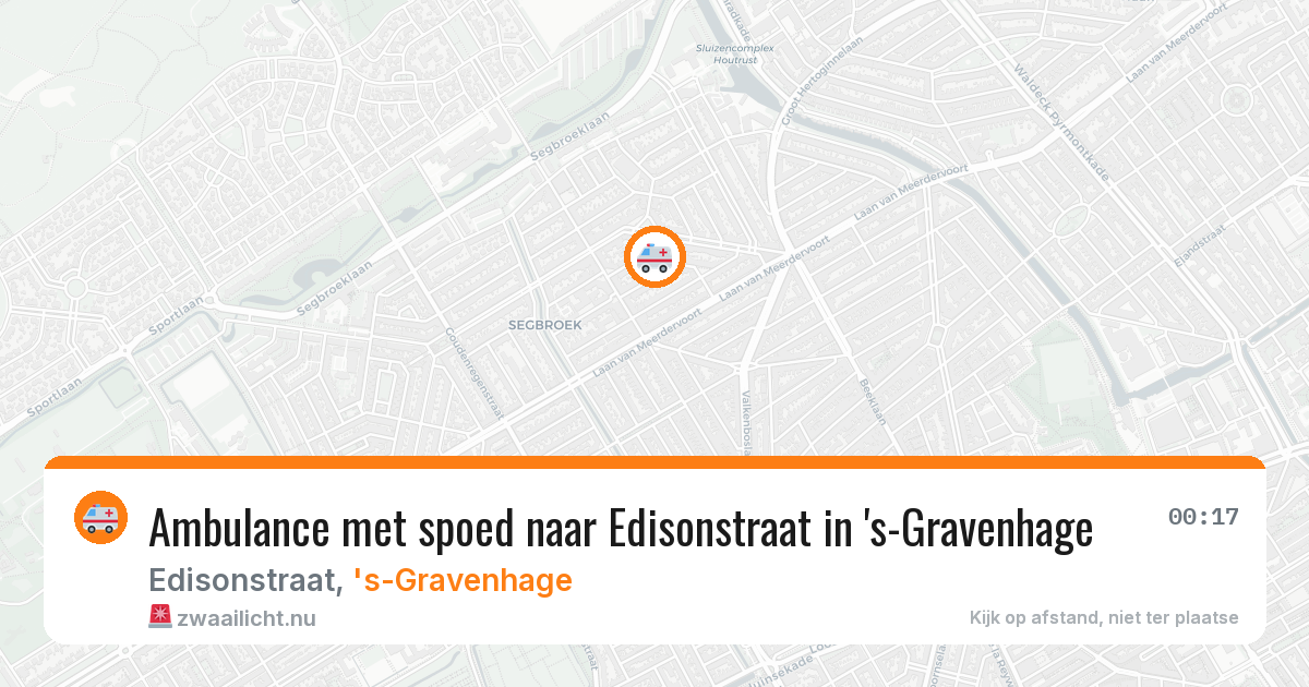 Ambulance met spoed naar Edisonstraat in 's-Gravenhage — 14 jul 2026